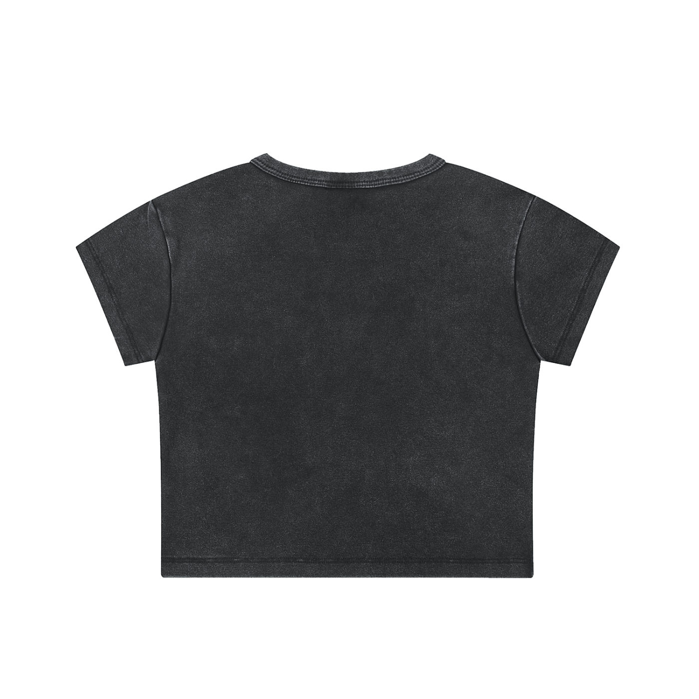 GLITCH SNOW WASHED SUMMER TIME CROP TOP