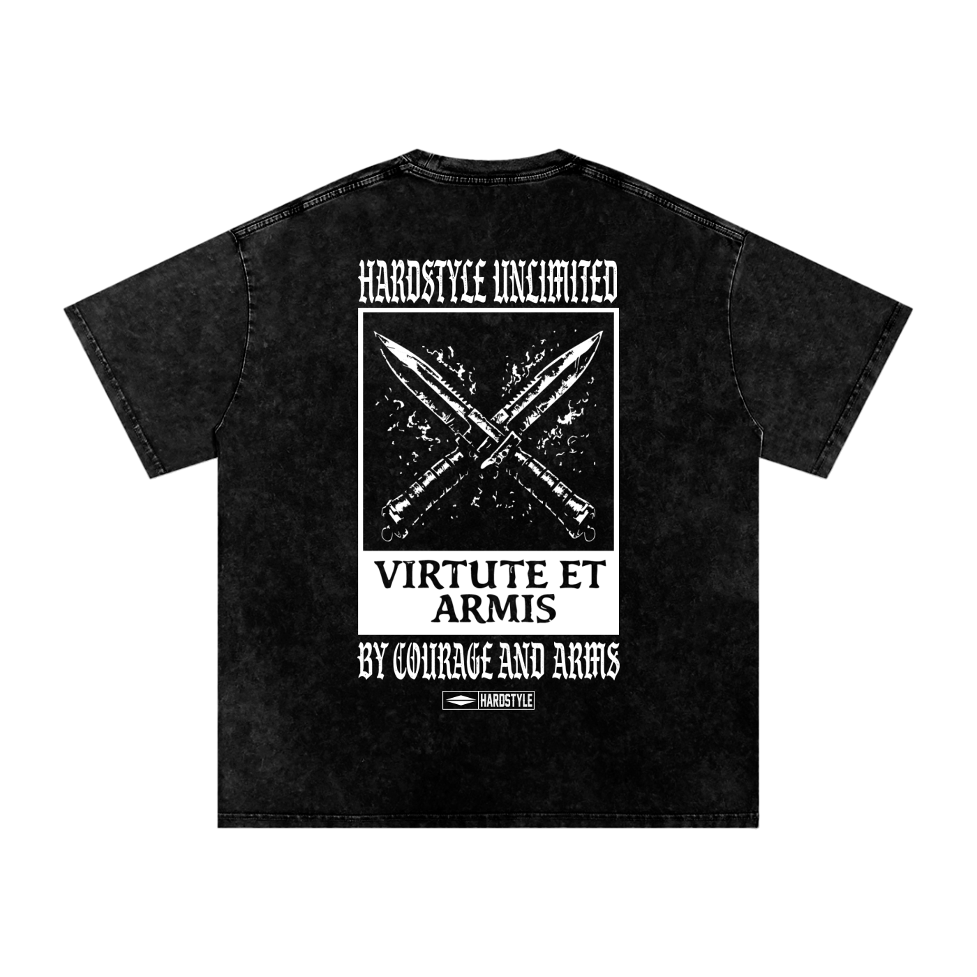 ACID WASHED ARMS TEE