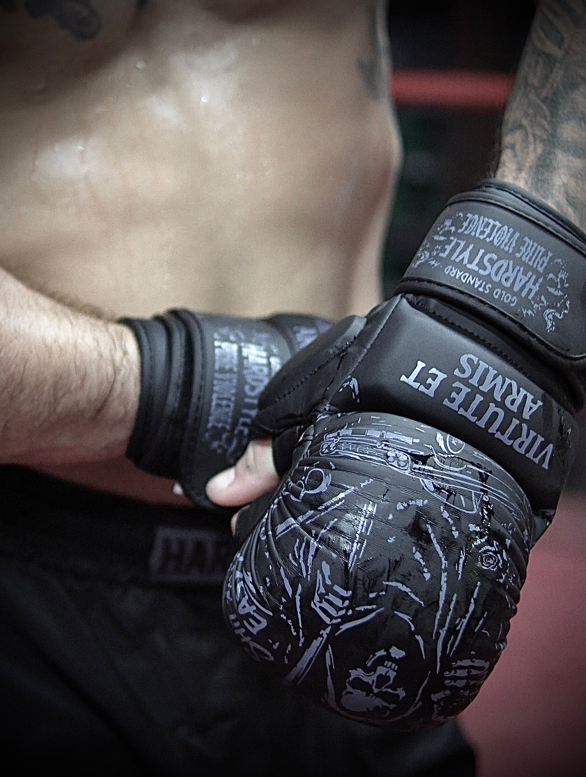 Matte Black Sparring Gloves