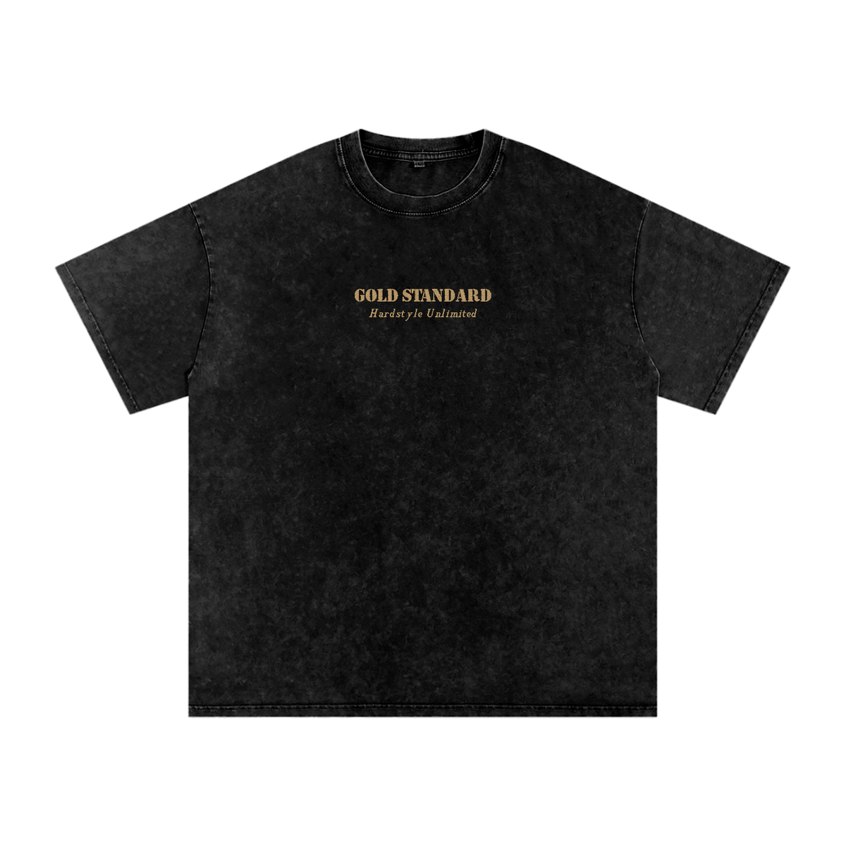 Embroidered Gold Standard Snow Washed Oversized Cotton T-Shirt
