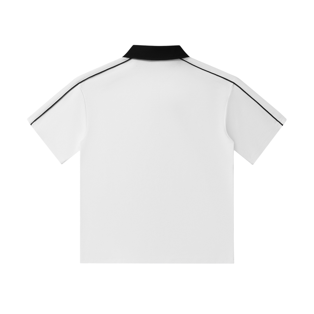 Gold Standard Elegant Cursive with Coat of Arms White Contrast Collar Short-Sleeve Polo Shirt