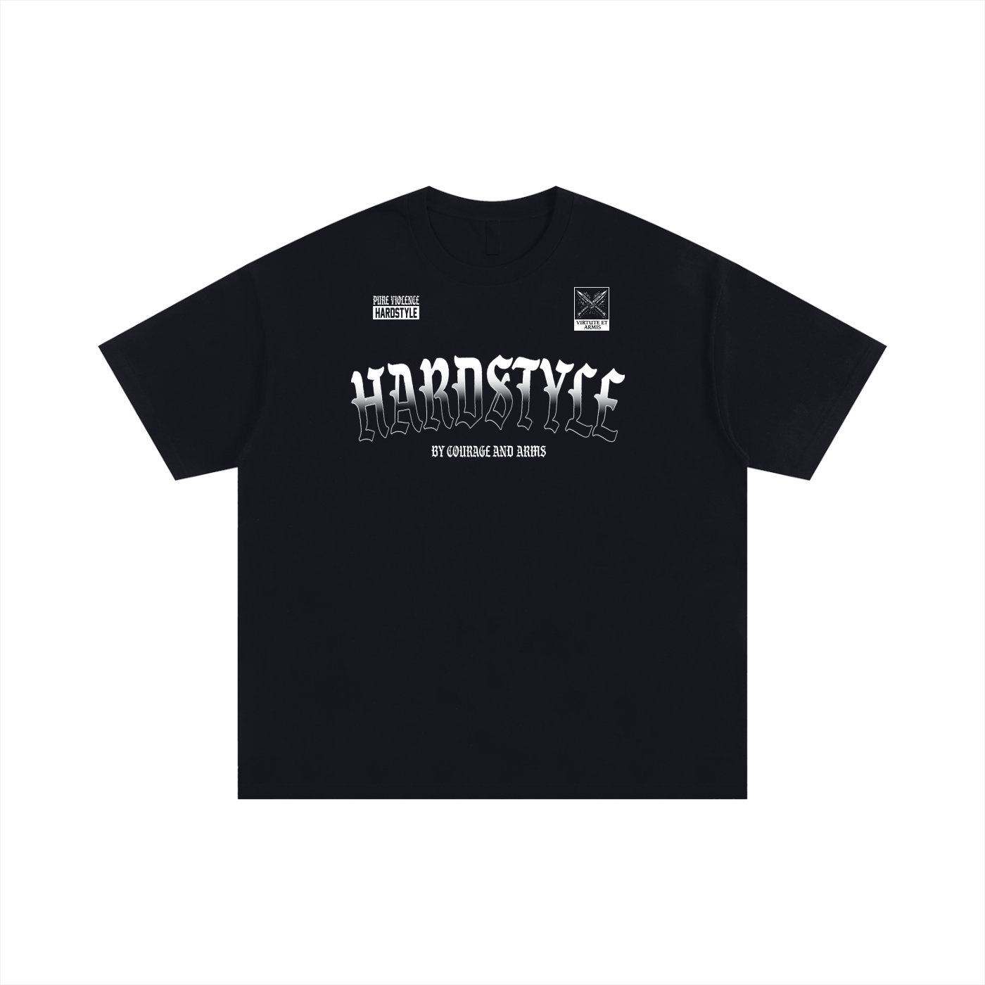 BLACK HEAVY WEIGHT ARMS TEE