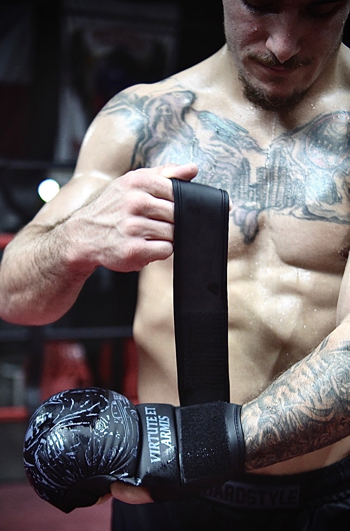 Matte Black Sparring Gloves