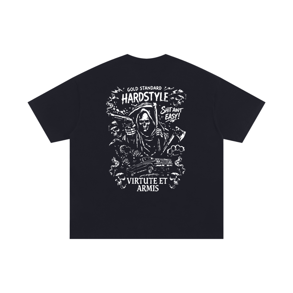 BLACK HEAVY WEIGHT ARMS TEE