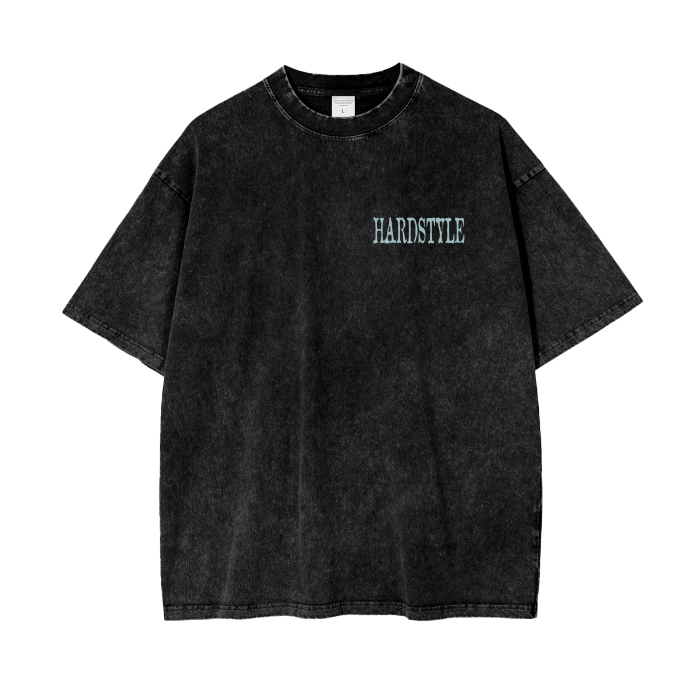 Vibin Tee - Black Acid Wash