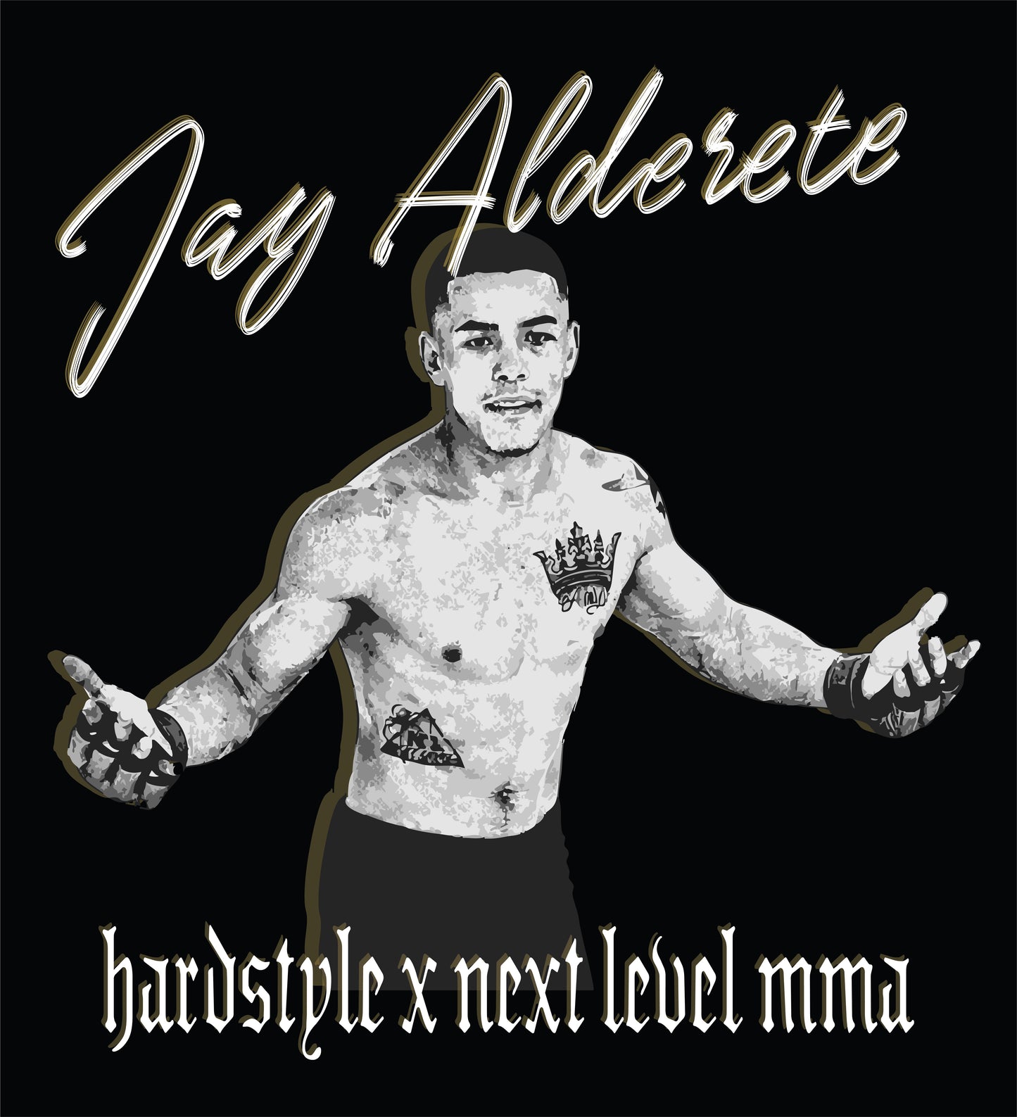 Jay Alderete Black n White Fight Tee