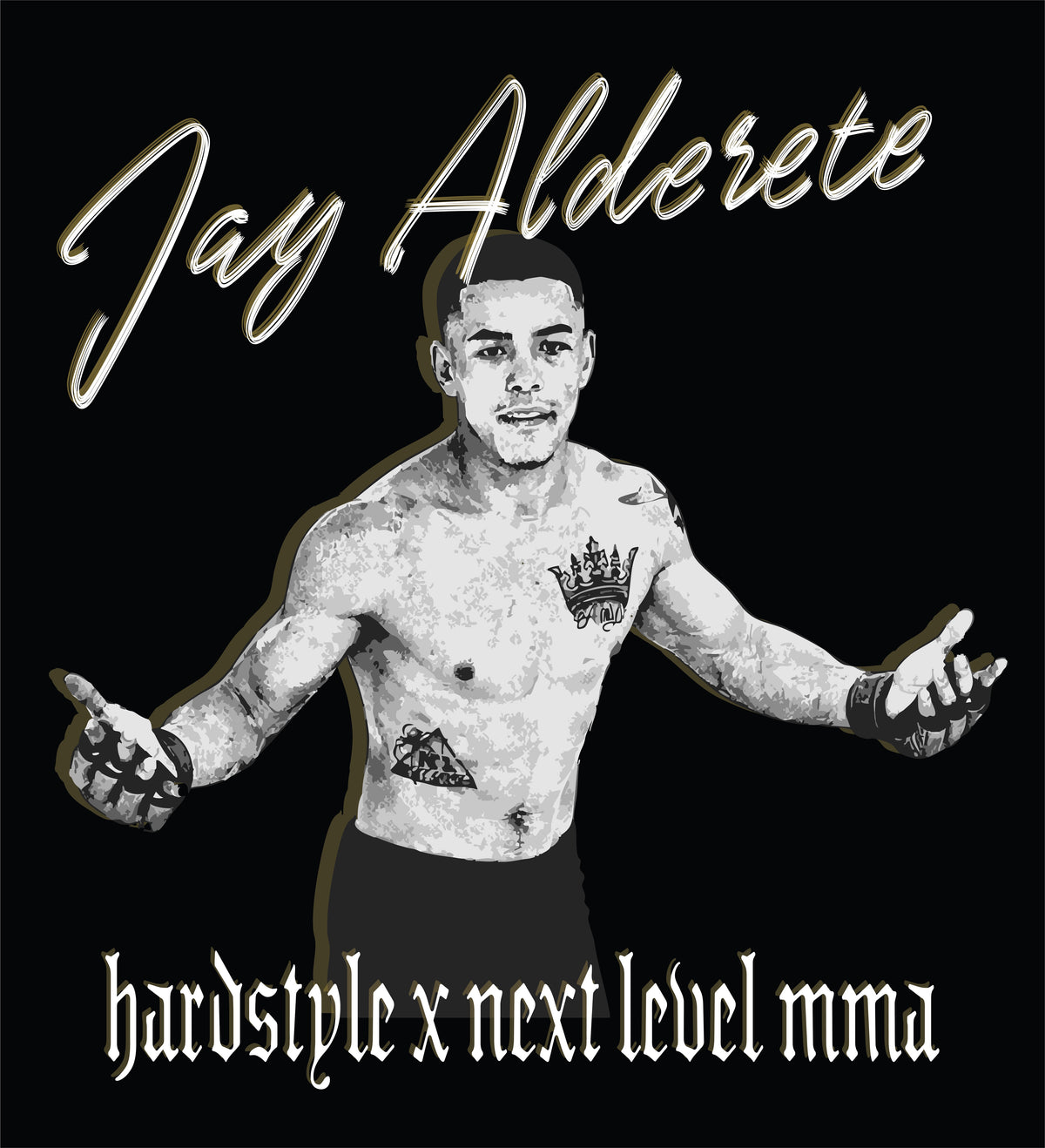 Jay Alderete Black n White Fight Tee