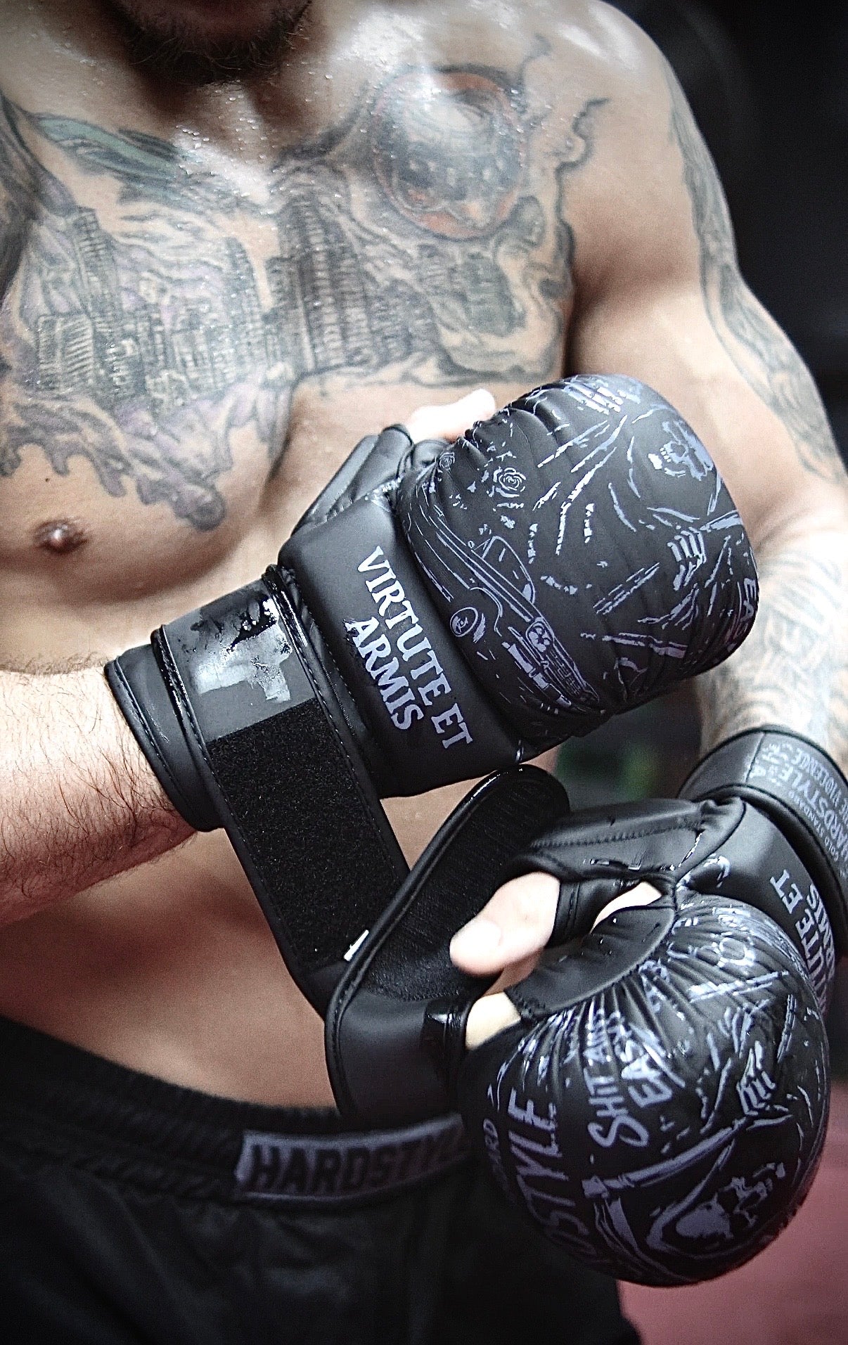 Matte Black Sparring Gloves
