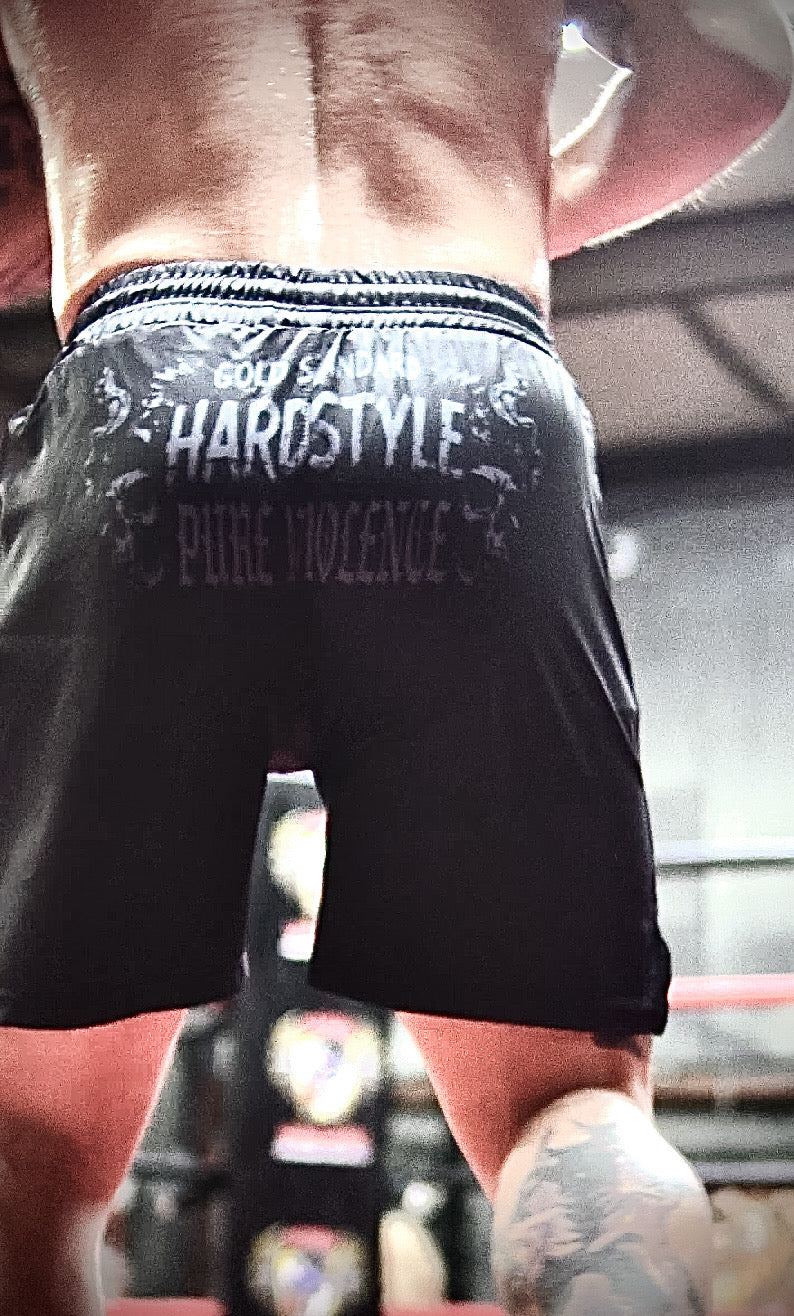 BLACK GRAPPLING SHORTS
