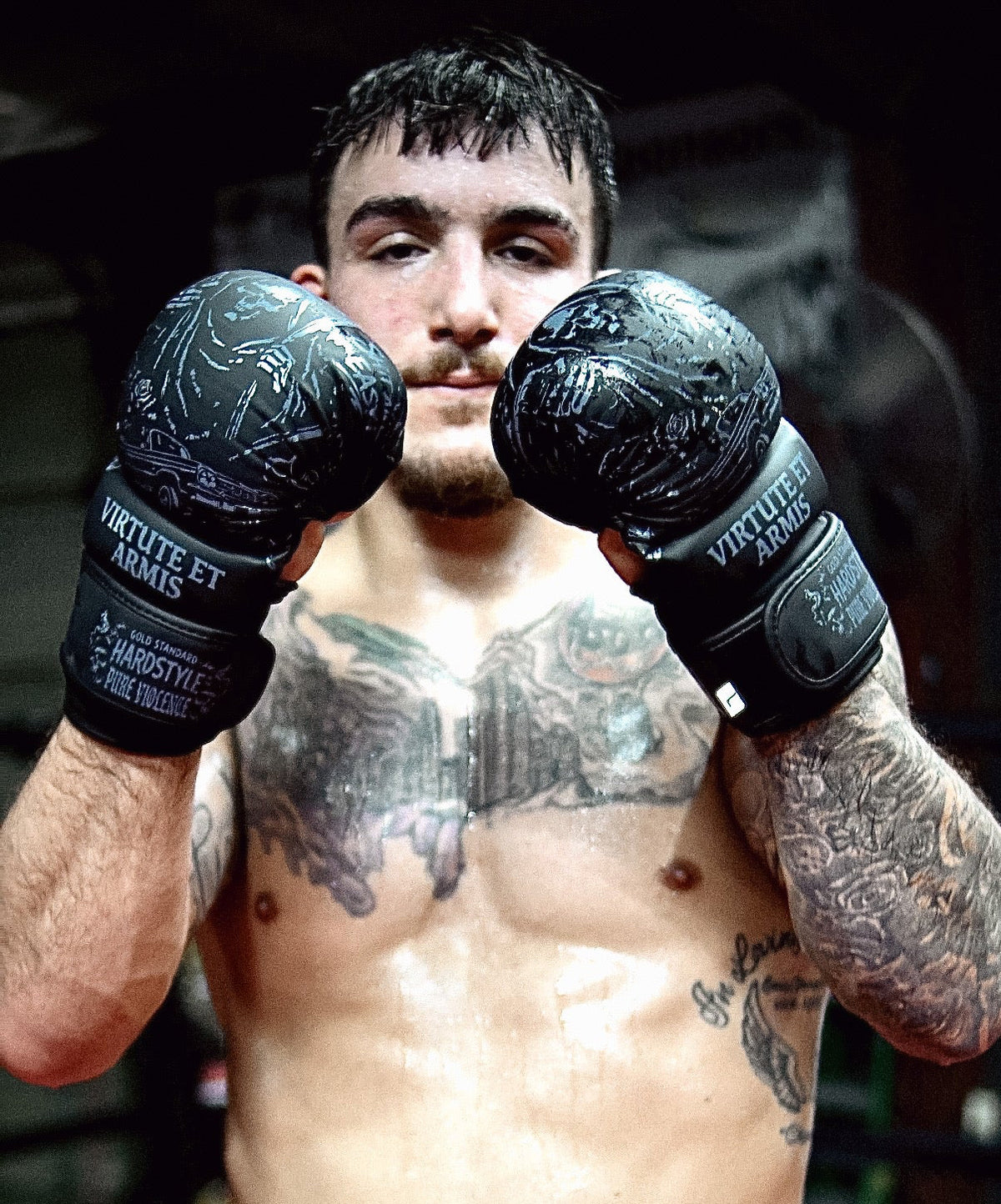 Matte Black Sparring Gloves